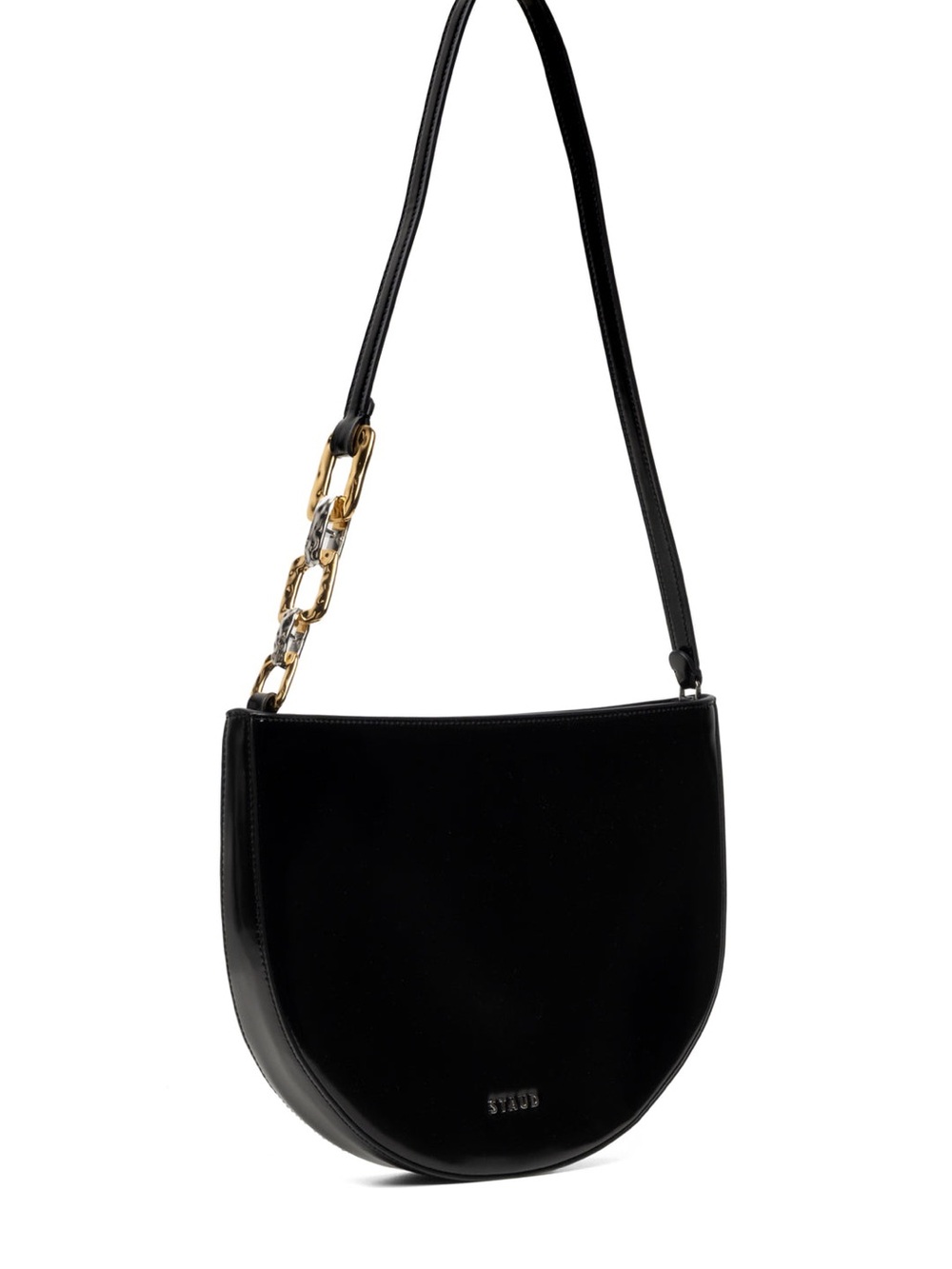 STAUD colt shoulder bag. Yellow Half-Moon Shoulder Bag with Gold Chain. NWT